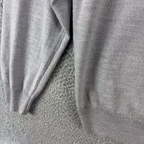 Jos A Bank Sweater Mens XXL Gray Wool Business Casual Outdoor Office Preppy Camp - Picture 6 of 12